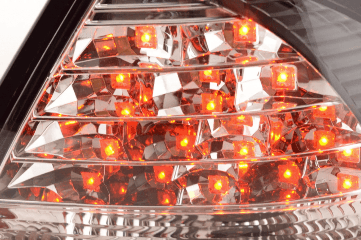 Mercedes Benz C-Class (203) Sedan Black LED Taillights Set (2005-2007) - K2 Industries