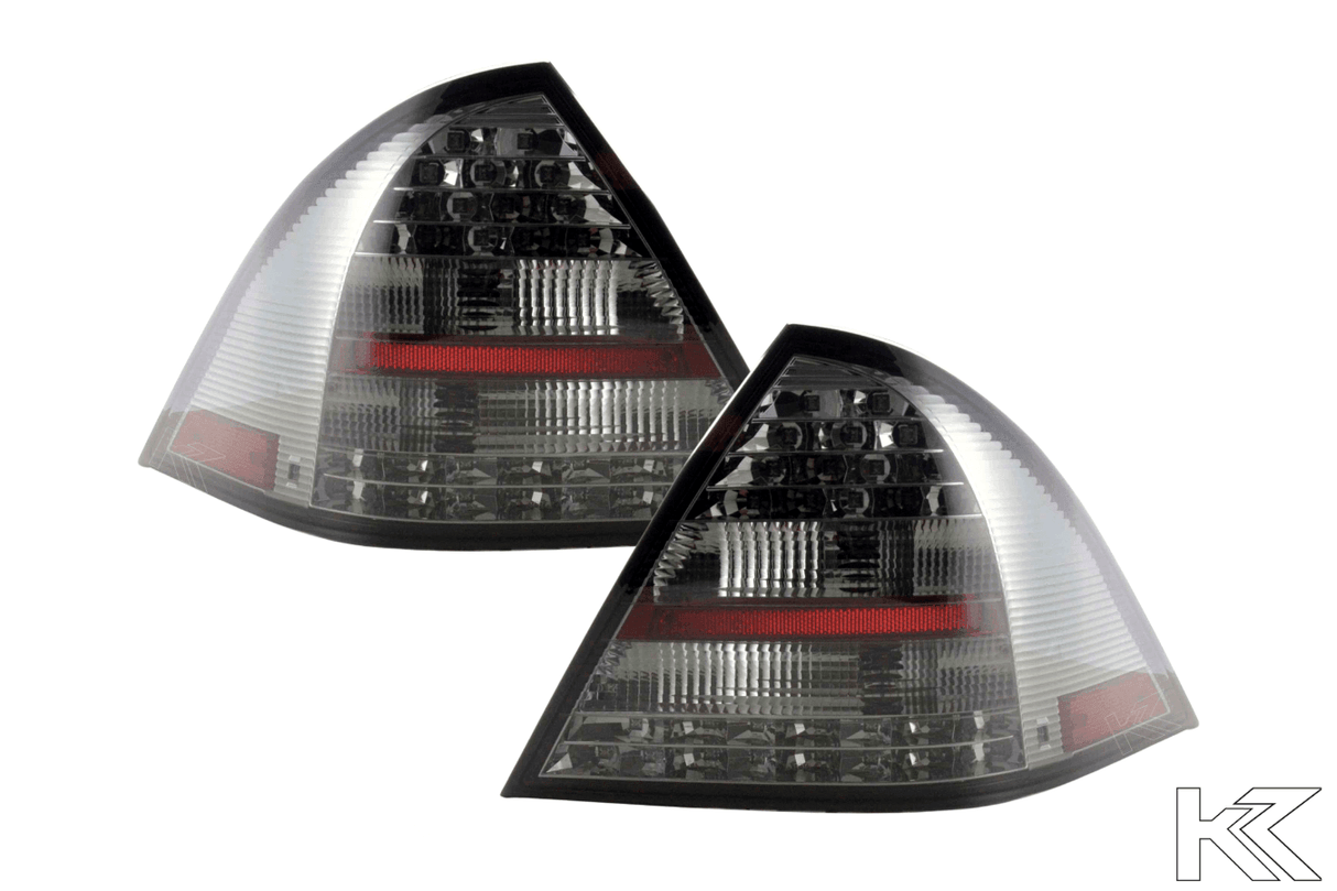 Mercedes Benz C-Class (203) Sedan Chrome Smoked LED Taillights Set (2001-2004) - K2 Industries