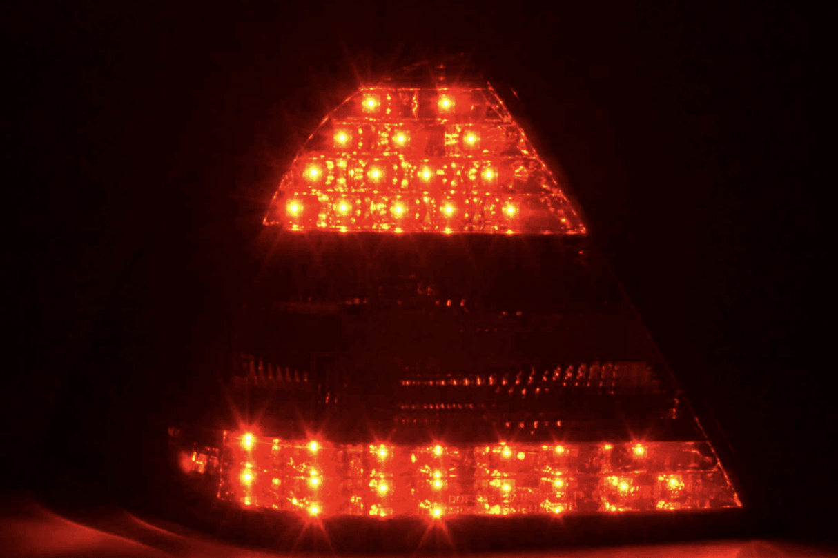 Mercedes Benz C-Class (203) Sedan Chrome Smoked LED Taillights Set (2001-2004) - K2 Industries