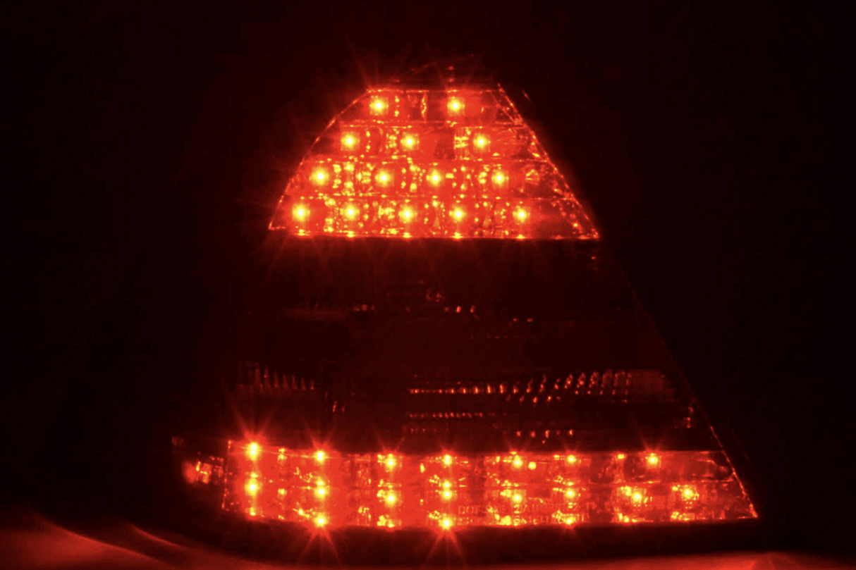 Mercedes Benz C-Class (203) Sedan Chrome Smoked LED Taillights Set (2001-2004) - K2 Industries