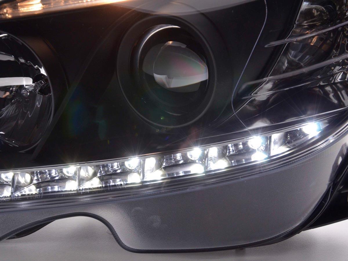 Mercedes Benz C-Class (204) Black LED Headlights with Daytime Running Lights (2007-2010) - K2 Industries