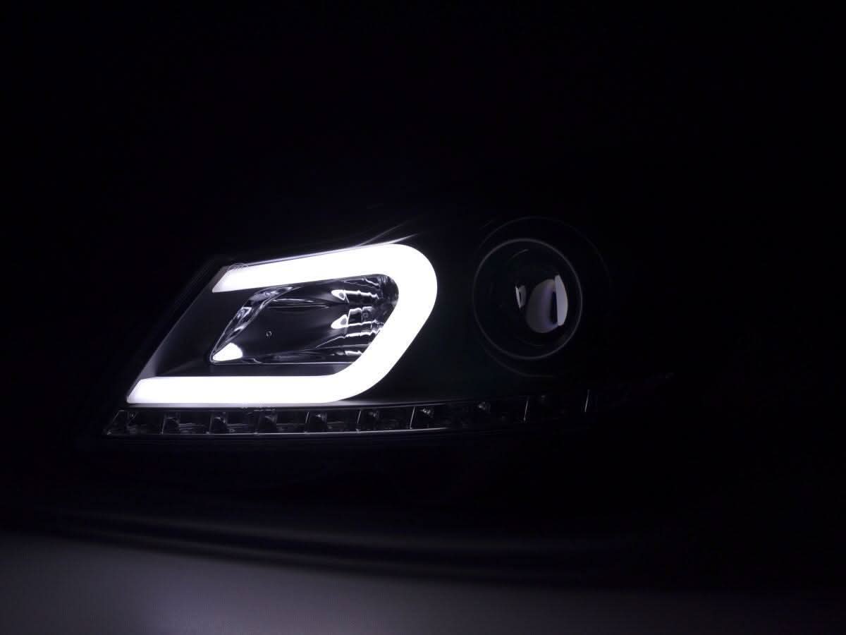 Mercedes-Benz C-Class W204 Black LED Headlights (2011-2014) - K2 Industries