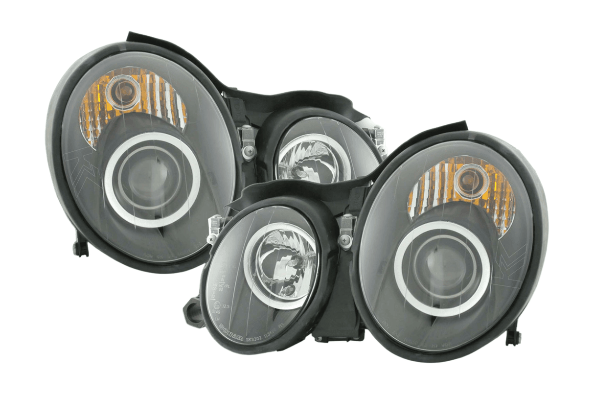 Mercedes Benz CLK (208) Black Headlight Set (1998-2002) - K2 Industries