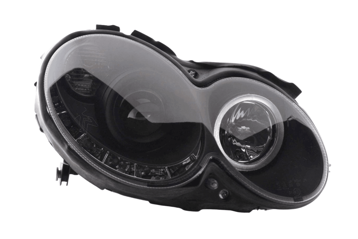 Mercedes Benz CLK (209) Black LED Headlights with Daytime Running Lights (2004-2009) - K2 Industries