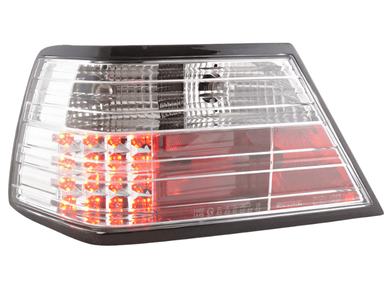 Mercedes-Benz E-Class (124) Limo/Sedan Clear LED Tail Lights (1985-1996) - K2 Industries