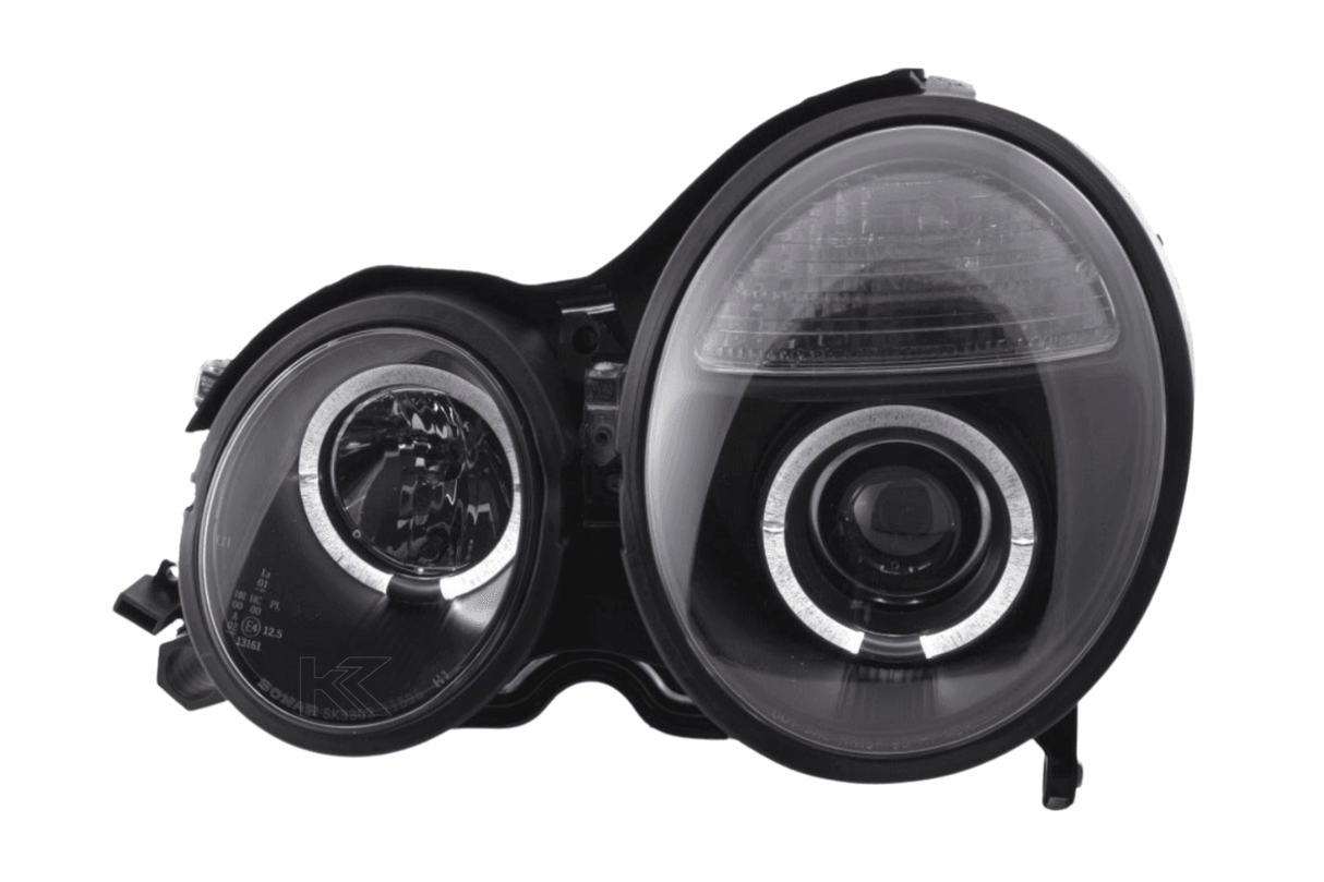 Mercedes Benz E-Class (210) Black Angel Eye Headlights (1999-2001) - K2 Industries