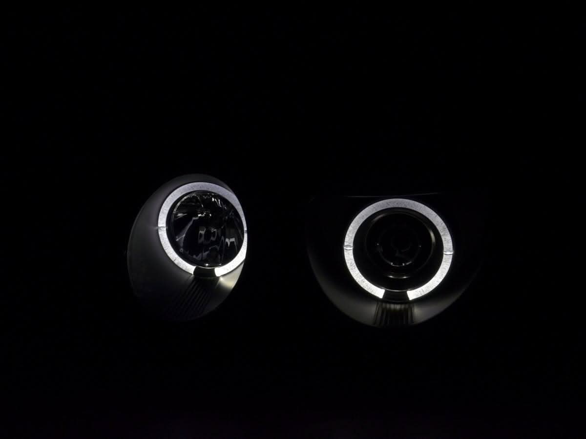 Mercedes Benz E-Class (210) Black Angel Eye Headlights (1999-2001) - K2 Industries