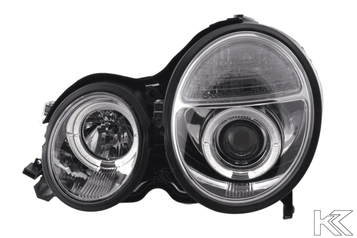 Mercedes Benz E-Class (210) Chrome Angel Eye Headlights (1999-2001) - K2 Industries