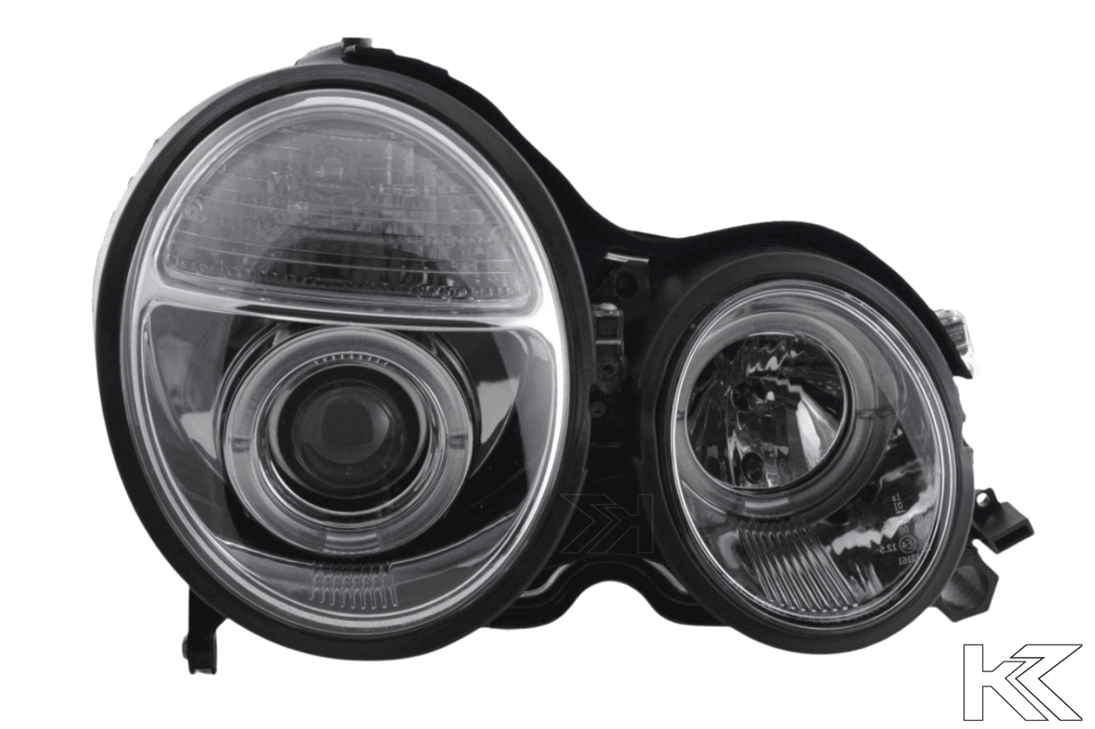 Mercedes Benz E-Class (210) Chrome Angel Eye Headlights (1999-2001) - K2 Industries