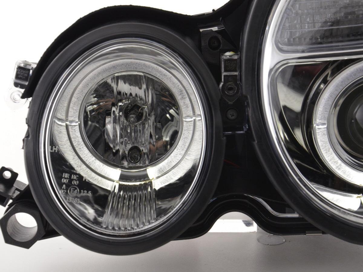 Mercedes Benz E-Class (210) Chrome Angel Eye Headlights (1999-2001) - K2 Industries