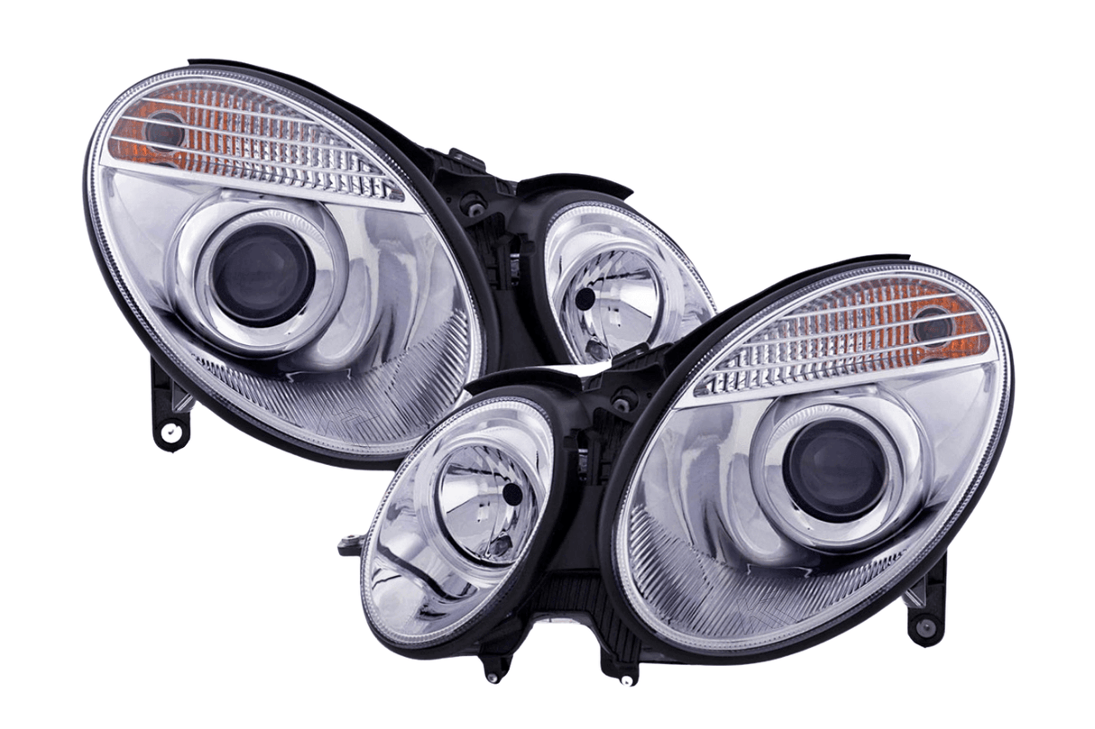 Mercedes Benz E-Class (211) Chrome Headlight Set (2006-2008) - K2 Industries