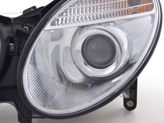 Mercedes Benz E-Class (211) Chrome Headlight Set (2006-2008) - K2 Industries
