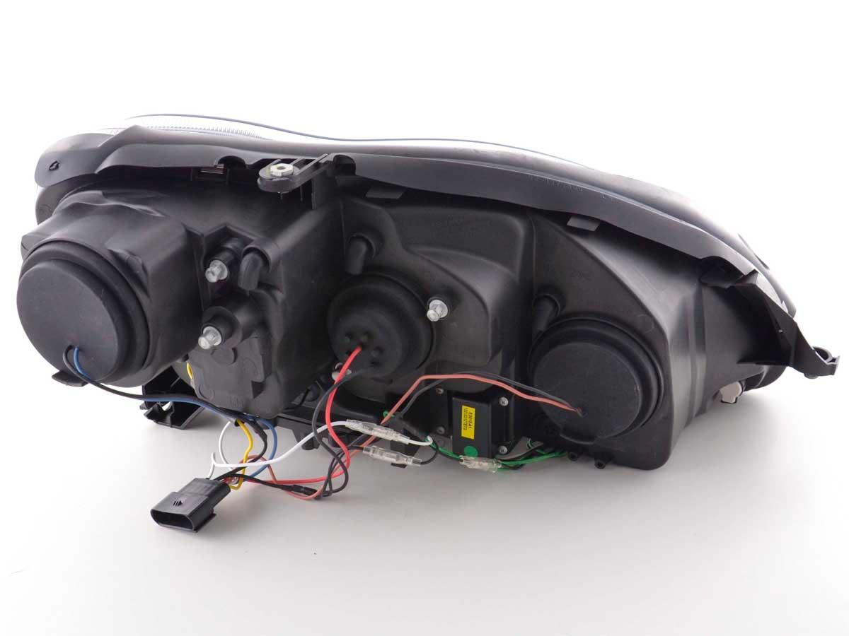 Mercedes Benz S-Class (220) Black LED Headlights with Daytime Running Lights (1998 - 2005) - K2 Industries