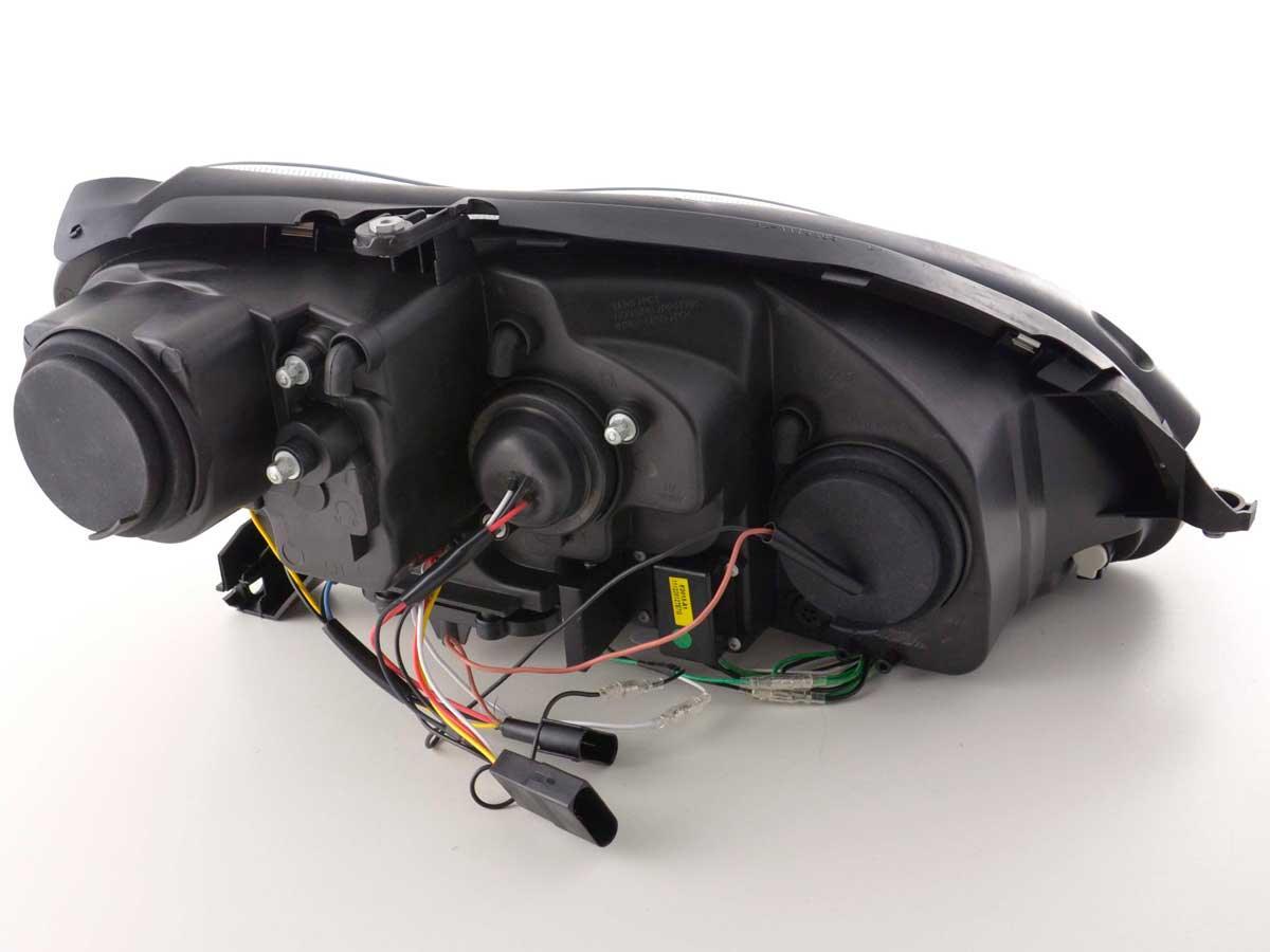 Mercedes Benz S-Class (220) Black LED Headlights with Daytime Running Lights (2002-2005) - K2 Industries