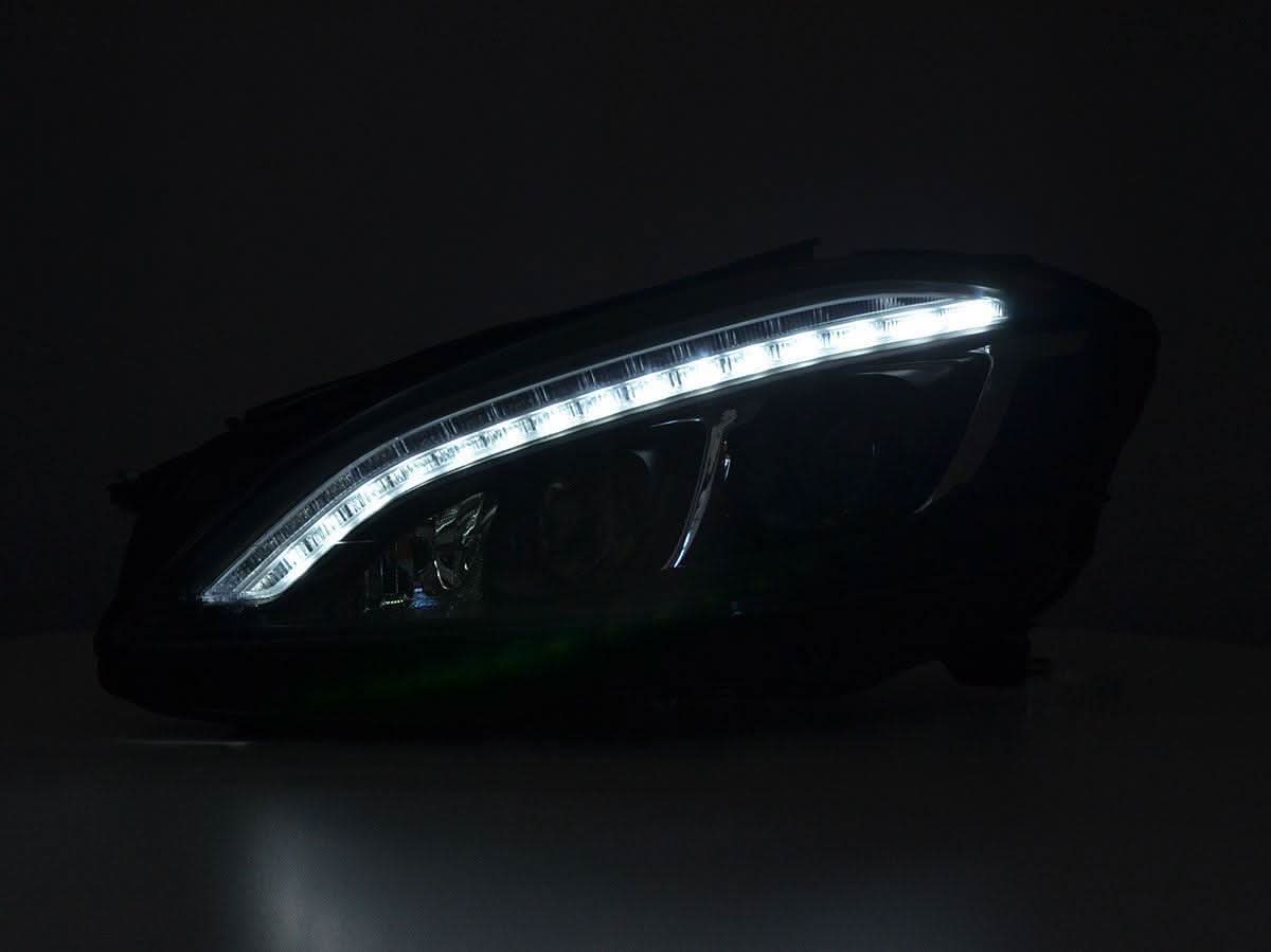 Mercedes Benz S-Class (221) Black LED Headlights with Daytime Running Lights (2005 - 2009) - K2 Industries