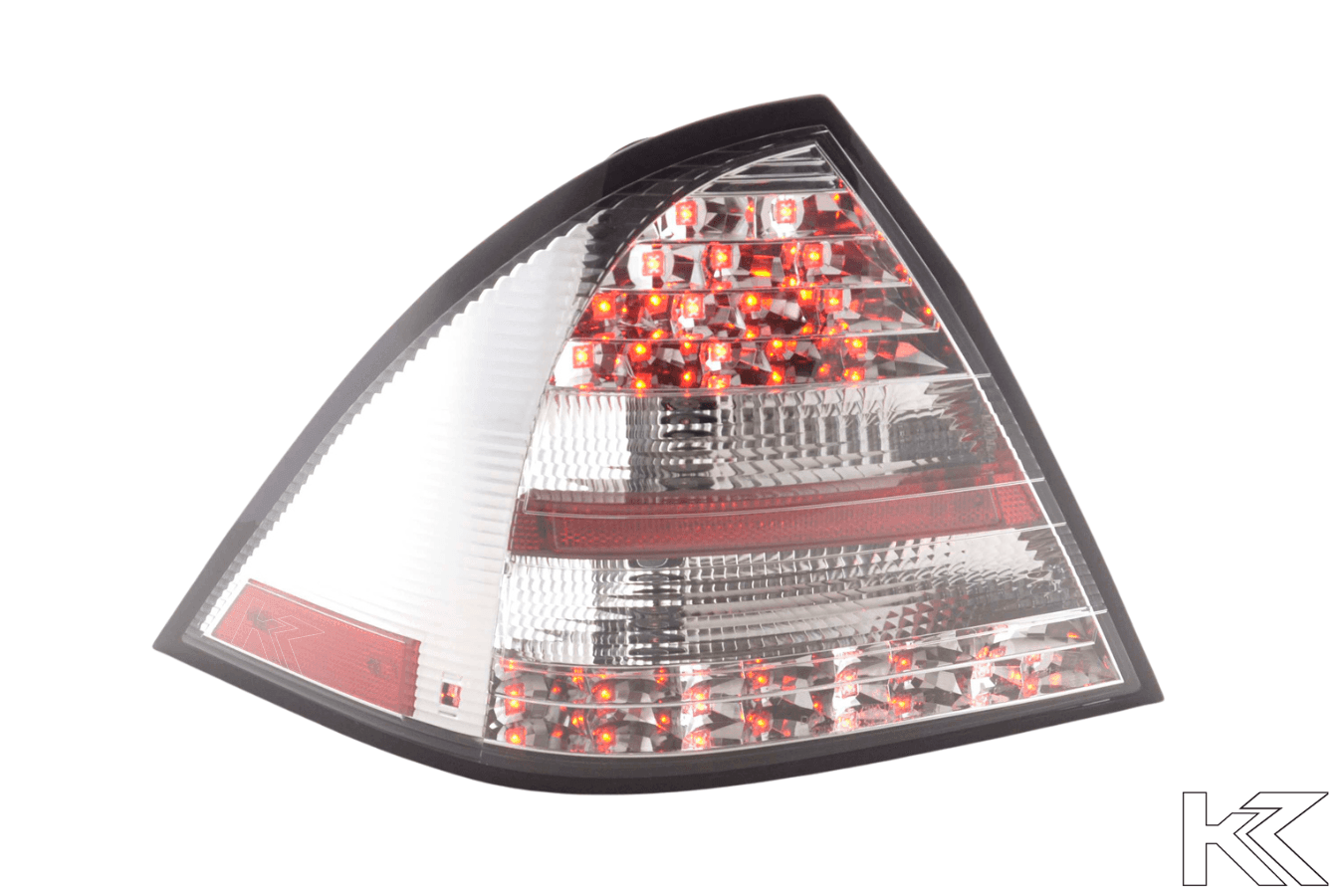 Mercedes W203 Chrome Clear LED Tail Lights (2001-2004) - K2 Industries