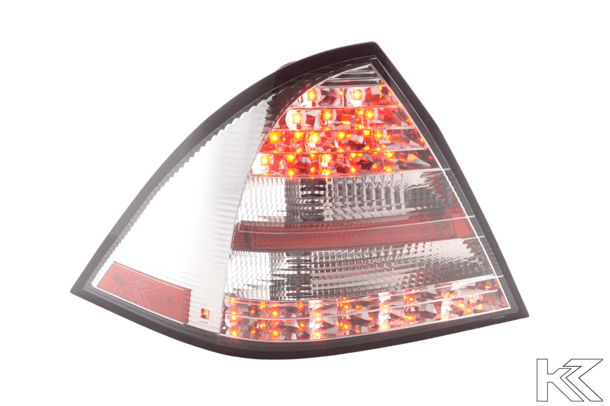 Mercedes W203 Chrome Clear LED Tail Lights (2005-2007) - K2 Industries