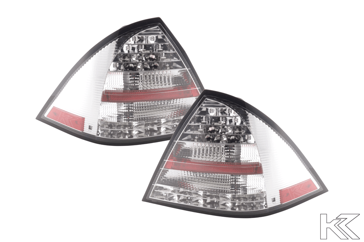 Mercedes W203 Chrome Clear LED Tail Lights (2005-2007) - K2 Industries