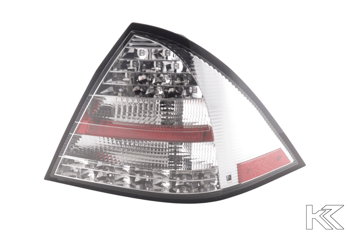 Mercedes W203 Chrome Clear LED Tail Lights (2005-2007) - K2 Industries