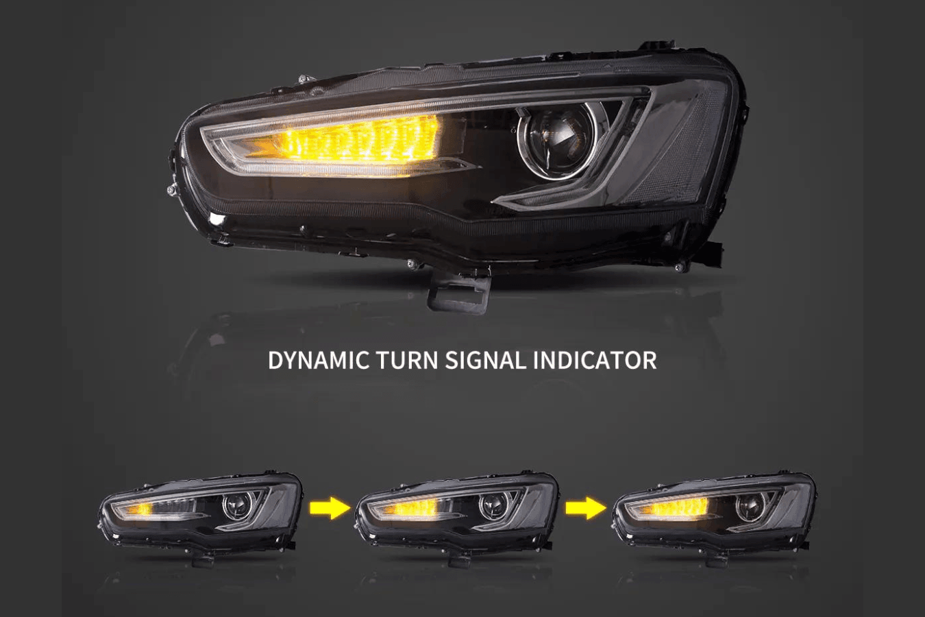 Mitsubishi Lancer 9th Gen Evo X GSR 10th Gen (CZ4A) Demon Eyes Dual Beam Projector Headlights (2008-2017) - K2 Industries