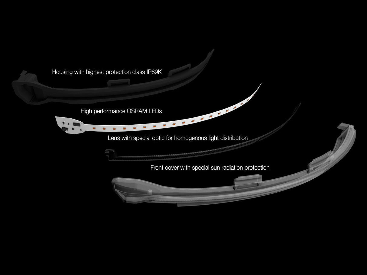 OSRAM LEDriving® dynamic LED mirror indicators VW Passat B8 Arteon 3H Golf 8 ID.3 white - K2 Industries