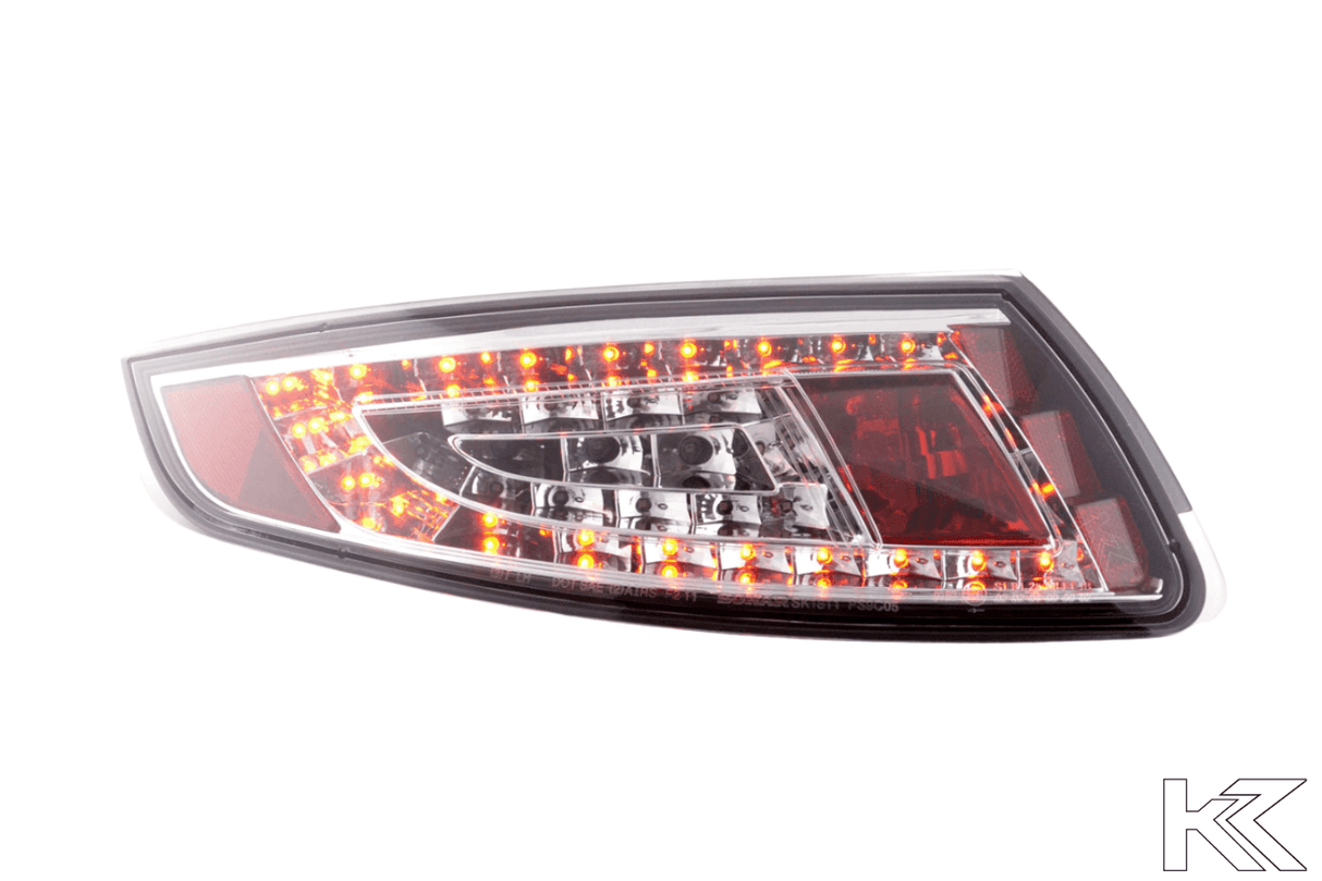 Porsche 911 (997) Chrome/Clear LED Tail Lights (2005-2009) - K2 Industries