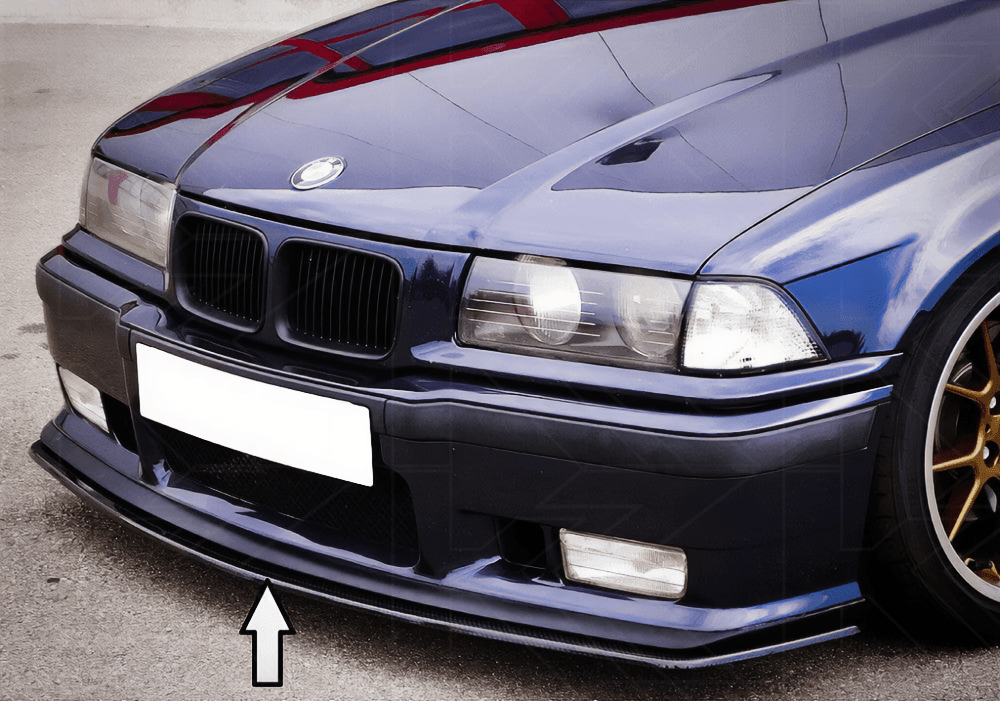 Rieger E36 Carbon Fiber Front Splitter for M3 Bumper - K2 Industries