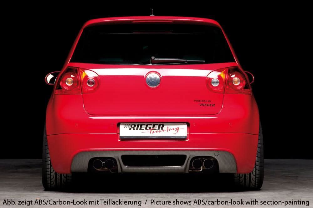 Rieger VW Golf 5 Rear Skirt Extension - Black ABS - K2 Industries