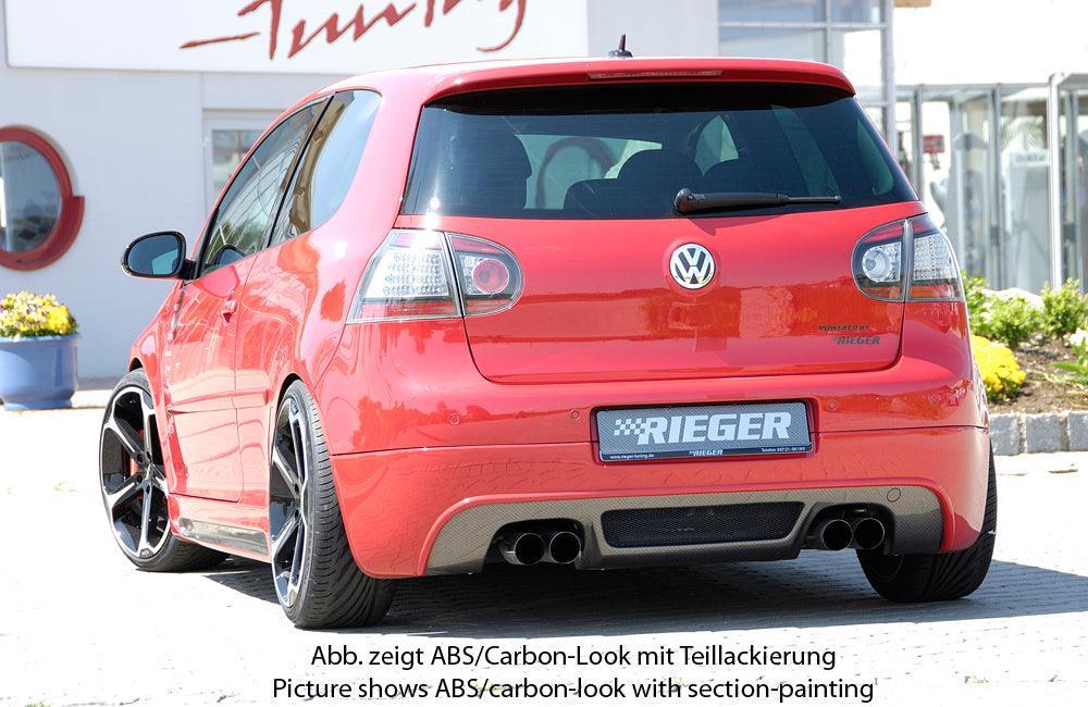Rieger VW Golf 5 Rear Skirt Extension - Black ABS - K2 Industries