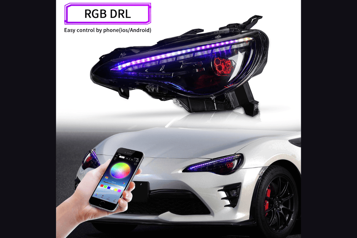 Scion FR-S Subaru BRZ Toyota GT86 RGB Headlights (2012-2021) - K2 Industries