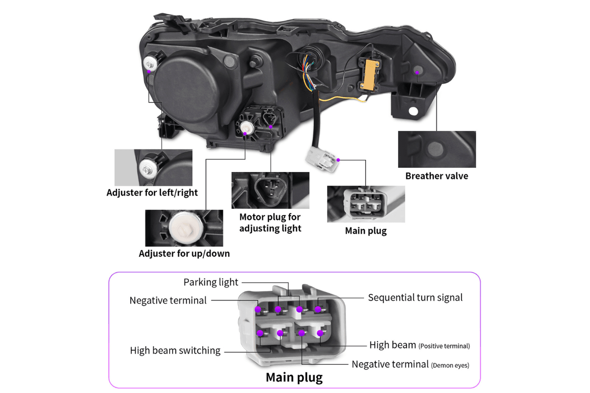 Scion FR-S Subaru BRZ Toyota GT86 RGB Headlights (2012-2021) - K2 Industries