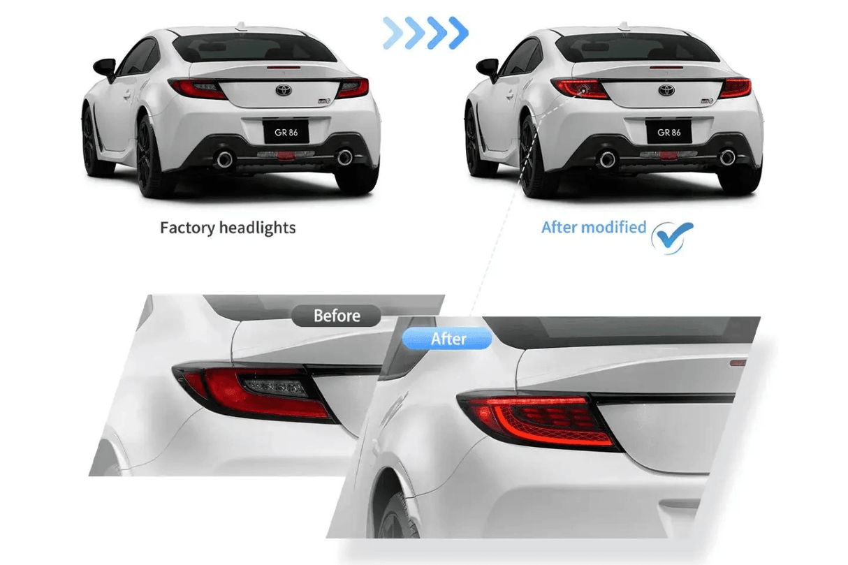 Toyota 86 GR86 Subaru BRZ Full LED Tail Lights Upgrade (2021 and Up) - K2 Industries