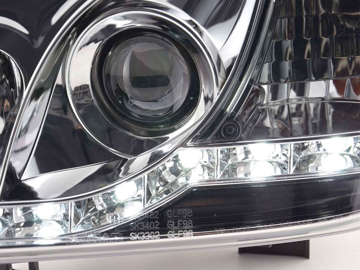 Volkswagen Golf 4 Chrome LED Headlights with Daytime Running Lights (1997 - 2003) - K2 Industries