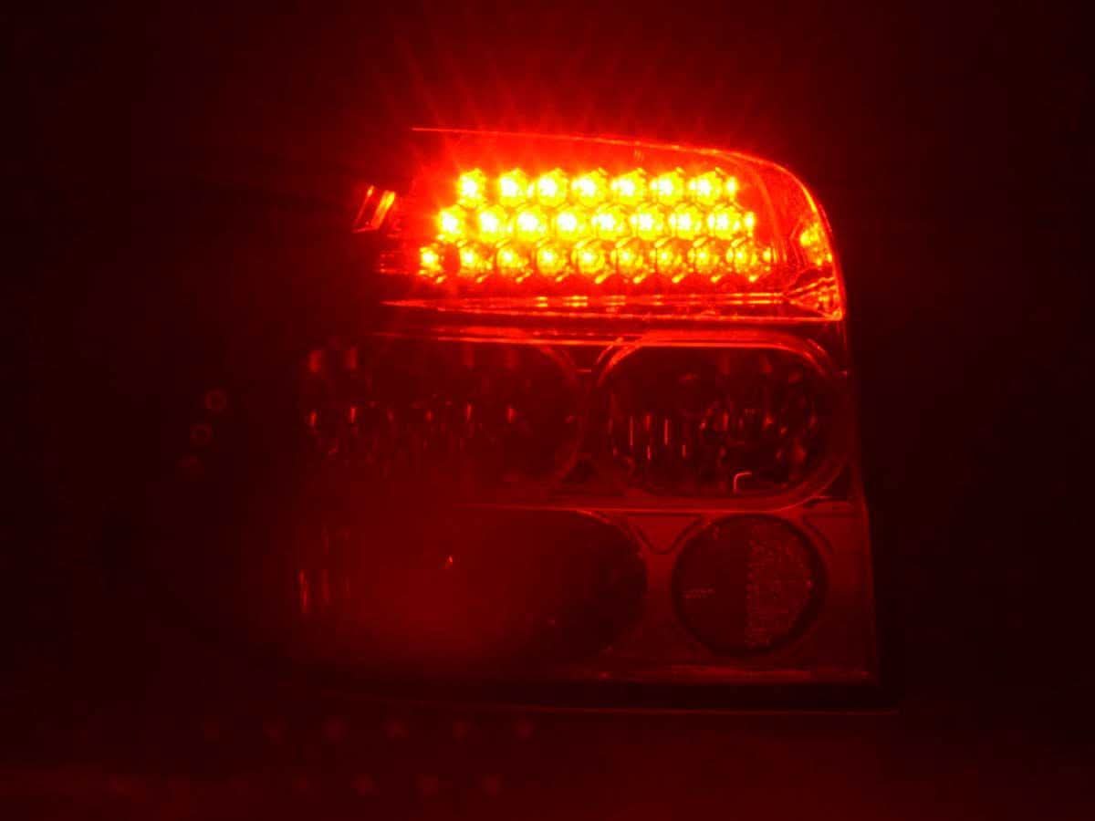 Volkswagen Golf 4 Type 1J Chrome Clear LED Taillights Set (1998 - 2002) - K2 Industries