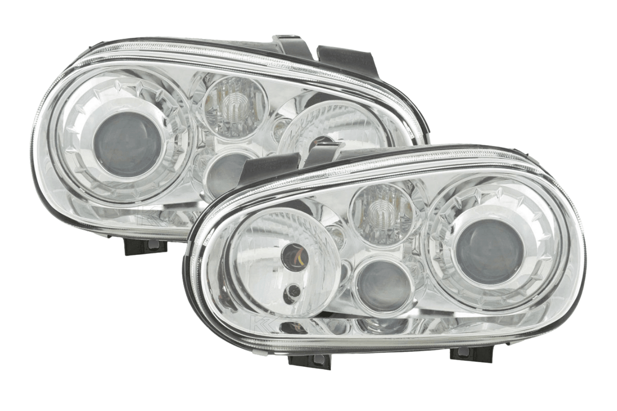 Volkswagen Golf 4 Type 1J Chrome Headlight Set (1998-2003) - K2 Industries