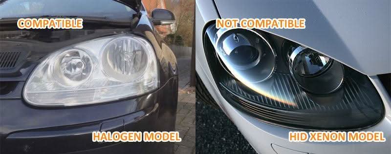 Volkswagen Golf 5 Chrome LED Headlights with Daytime Running Lights (2003 - 2008) - K2 Industries