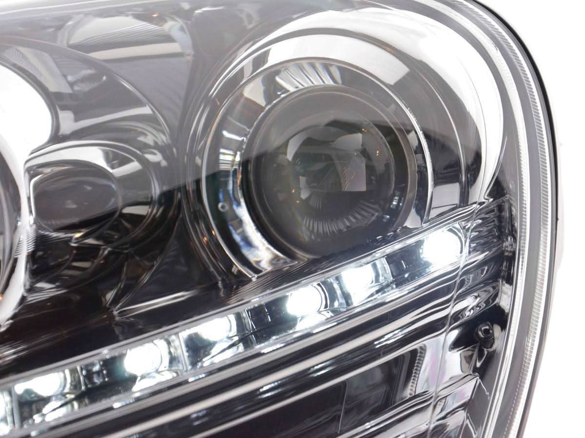 Volkswagen Golf 5 Chrome LED Headlights with Daytime Running Lights (2003 - 2008) - With R87 approval - K2 Industries