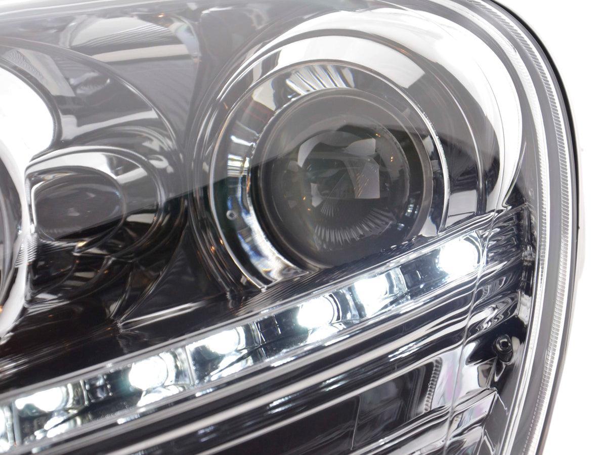 Volkswagen Golf 5 Chrome LED Headlights with Daytime Running Lights (2003 - 2008) - With R87 approval - K2 Industries