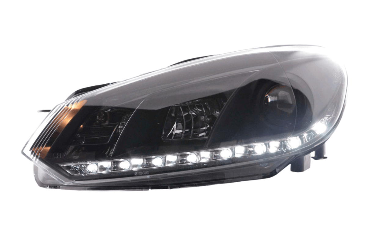 Volkswagen Golf 6 Black LED Headlights with Daytime Running Lights (2008-2014) - K2 Industries