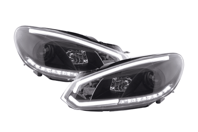 Volkswagen Golf 6 Black LED Headlights with Daytime Running Lights (2008 - 2014) - K2 Industries