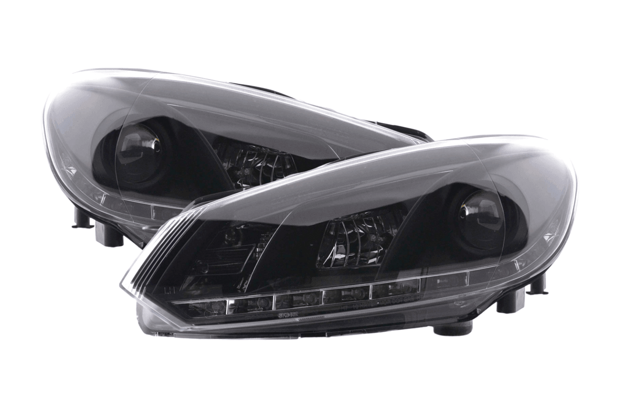 Volkswagen Golf 6 Black LED Headlights with Daytime Running Lights (2008-2014) - K2 Industries