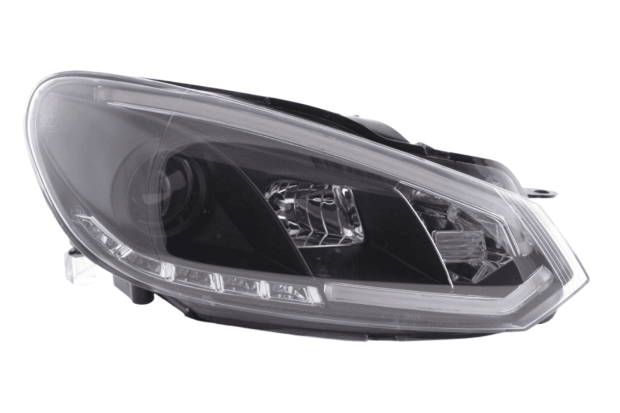 Volkswagen Golf 6 Black LED Headlights with Daytime Running Lights (2008 - 2014) - K2 Industries