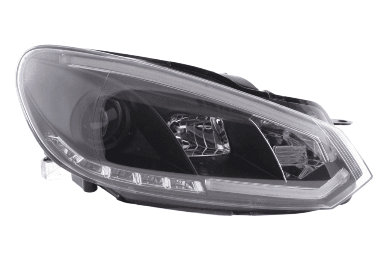 Volkswagen Golf 6 Black LED Headlights with Daytime Running Lights (2008 - 2014) - K2 Industries