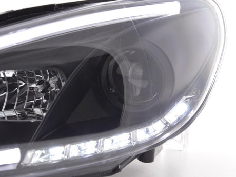 Volkswagen Golf 6 Black LED Headlights with Daytime Running Lights (2008 - 2014) - K2 Industries