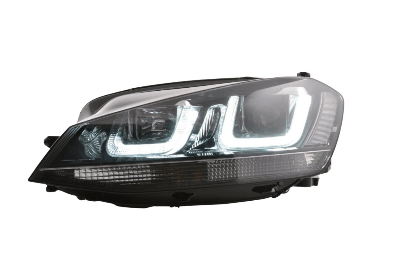 Volkswagen Golf Mk7 Black LED Headlights - R Style Black (12-17) - K2 Industries
