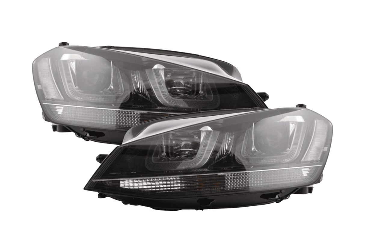 Volkswagen Golf Mk7 Black LED Headlights - R Style Black (12-17) - K2 Industries