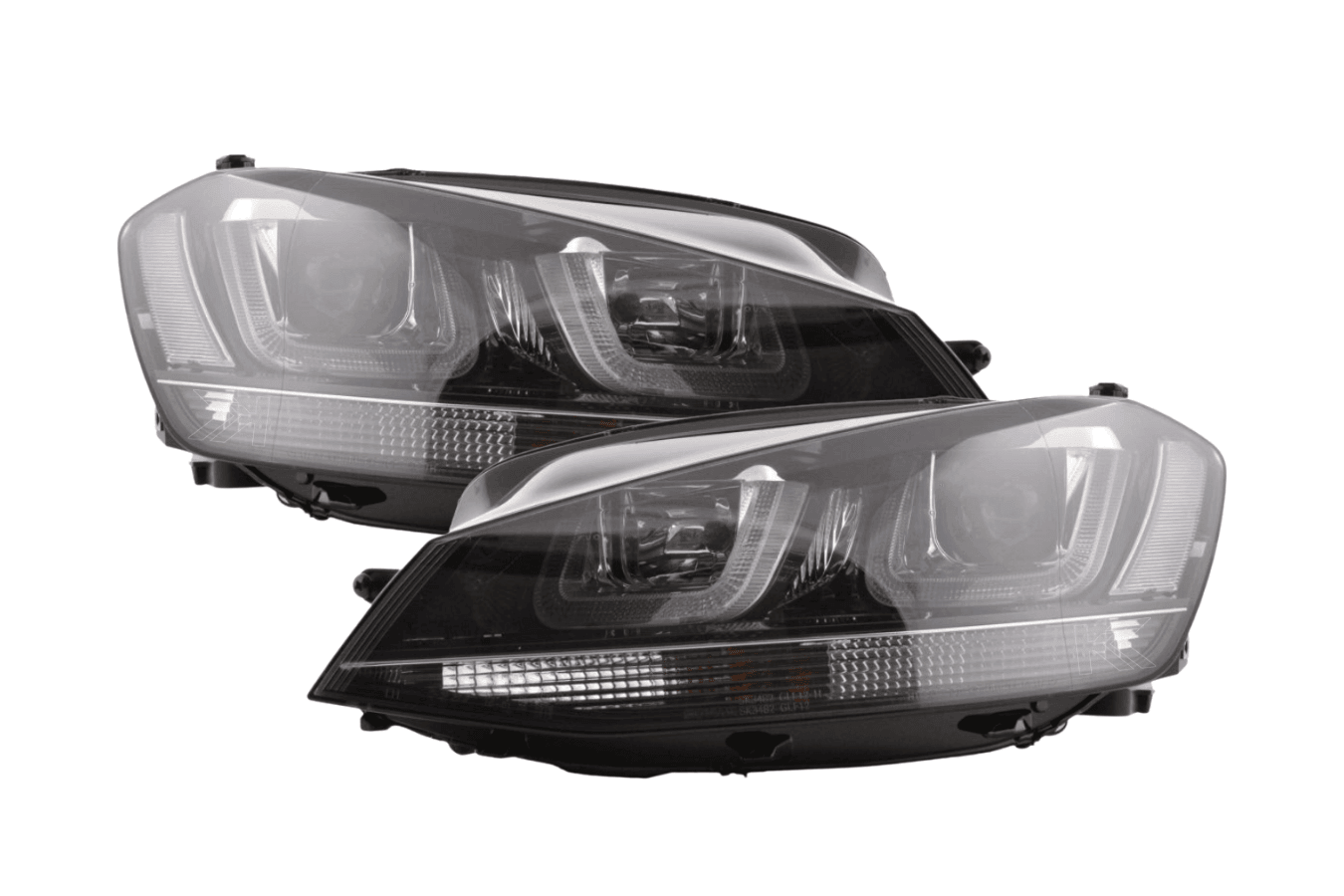 Volkswagen Golf Mk7 Black LED Headlights - R Style Black (12-17) - K2 Industries
