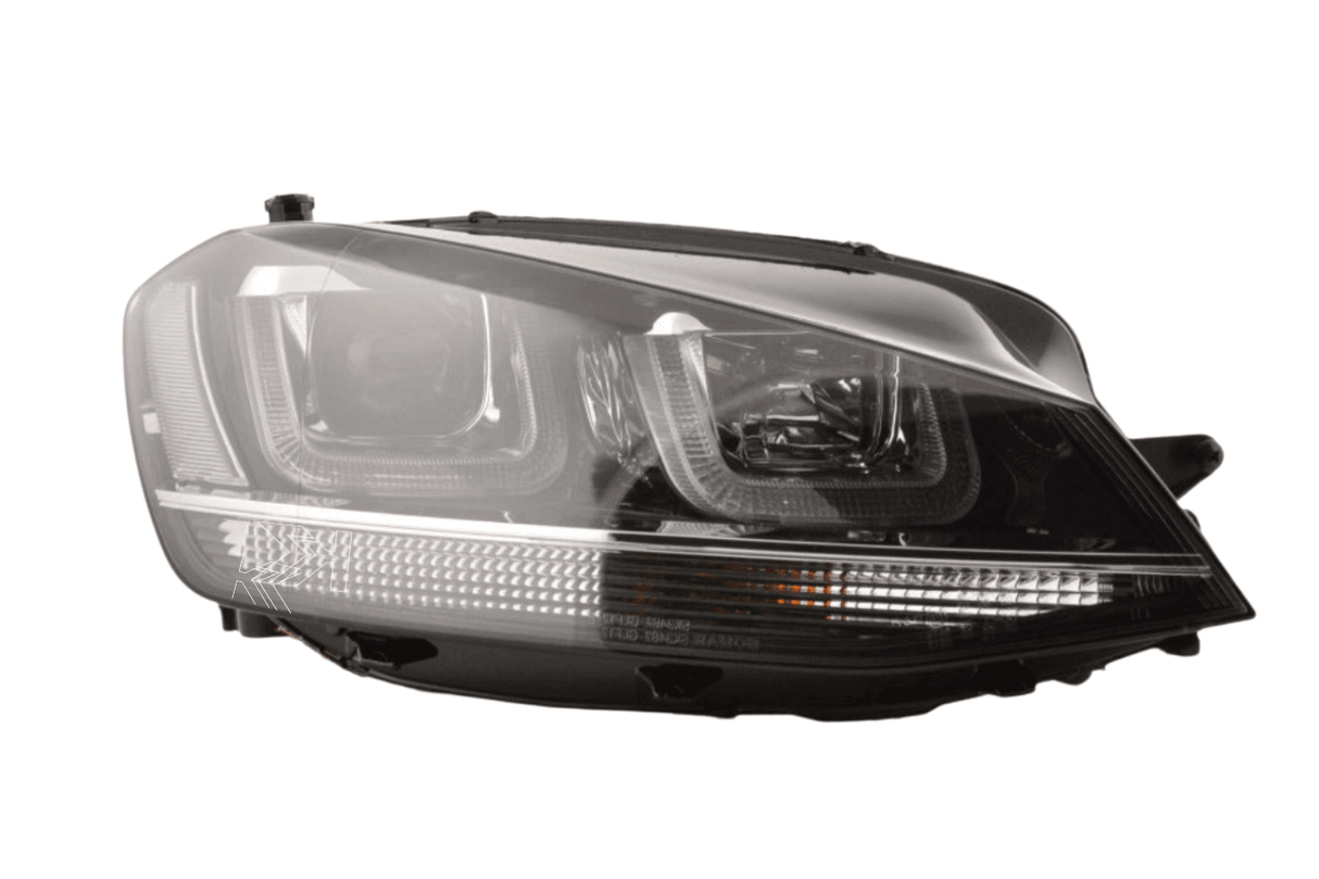 Volkswagen Golf Mk7 Black LED Headlights - R Style Chrome (12-17) - K2 Industries
