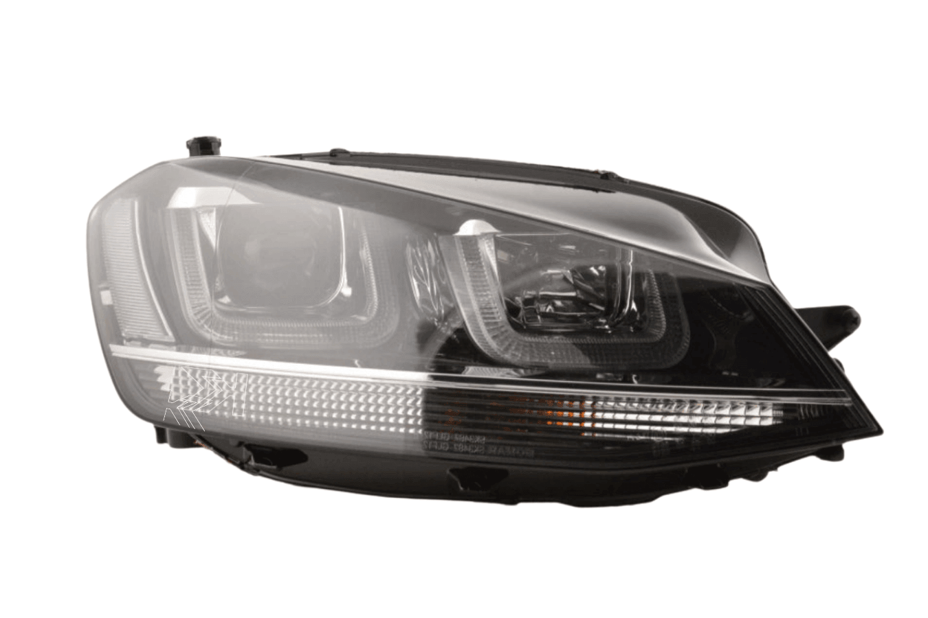 Volkswagen Golf Mk7 Black LED Headlights - R Style Chrome (12-17) - K2 Industries