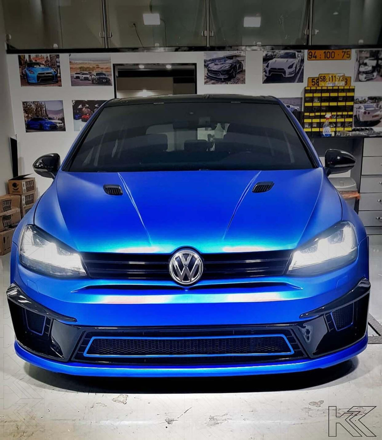 Volkswagen Golf Mk7 Black LED Headlights - R Style Chrome (12-17) - K2 Industries